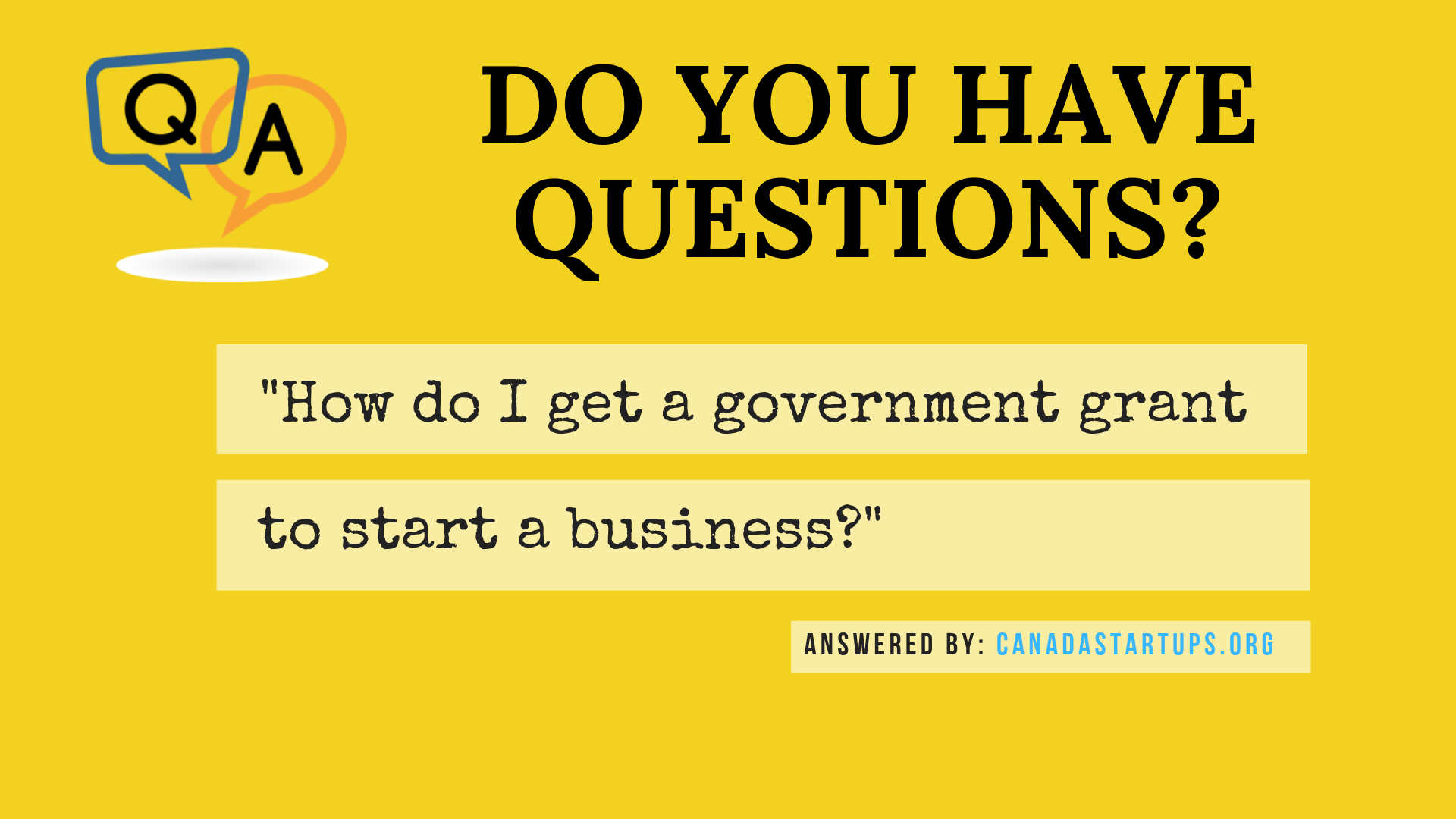 How Do I Get A Government Grant To Start A Business Canada Small 